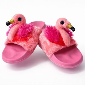 Ty Pink Plush Flamingo Slides